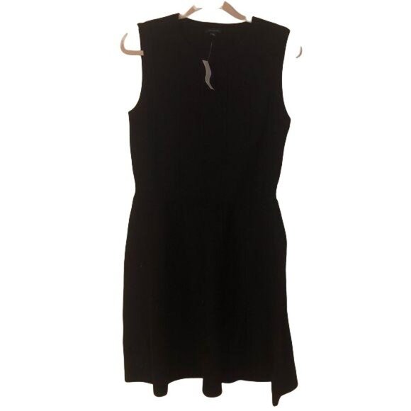 NWT Ann Taylor Black Sleeveless Textured Knit Dress XST - Picture 1 of 5